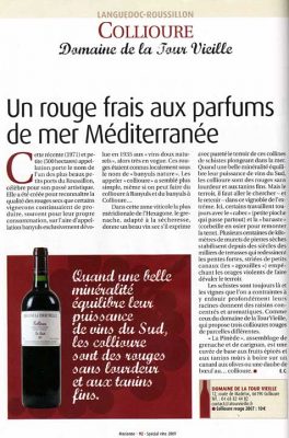 Magazine MARIANNE "spécial vins 2009"